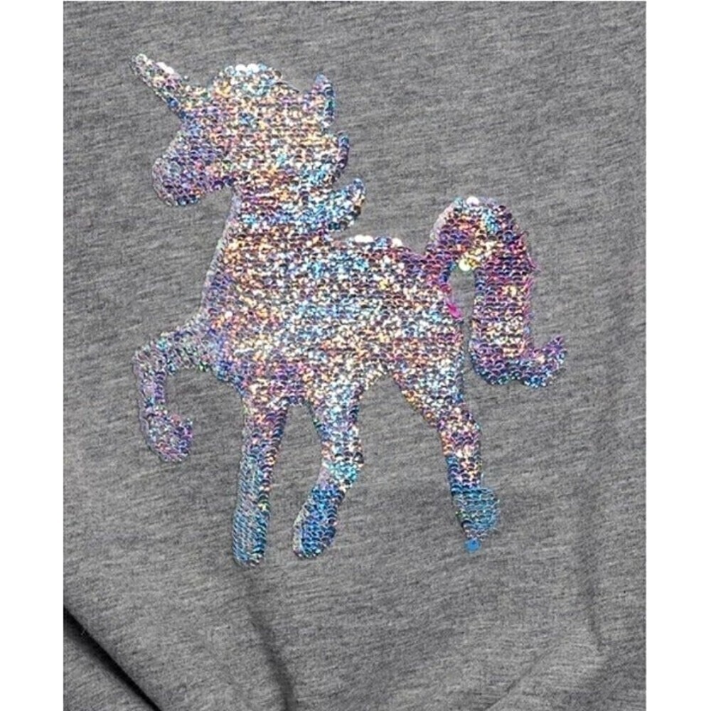 𝅺big Girls Short Sleeve Flip Sequin Graphic T-shirt xLarge - Picture 3 of 5